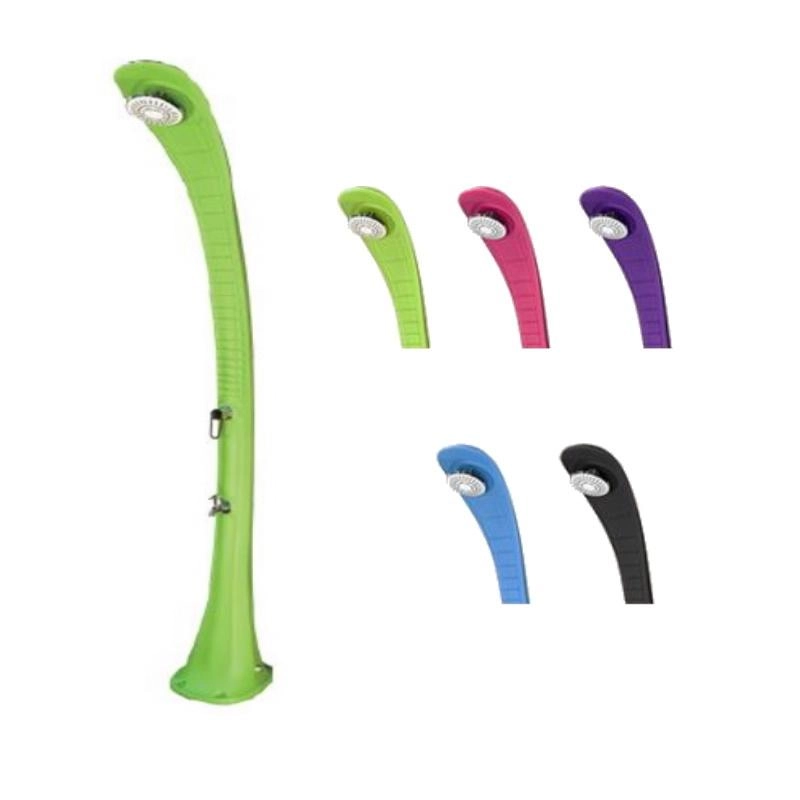 Formidra - Doccia Solare Cobra 32L - DS-C720VE - Doccia Solare Esterna Con Piedini Per Giardino - Riscaldamento A Energia Solare E Materiali In Polietilene Riciclabile - Verde - 30X34X217 Cm
